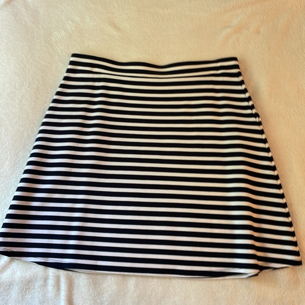 3 for $25! LOFT Navy Blue and White Striped Women's Skirt,‎ size medium Tall - Picture 5 of 6